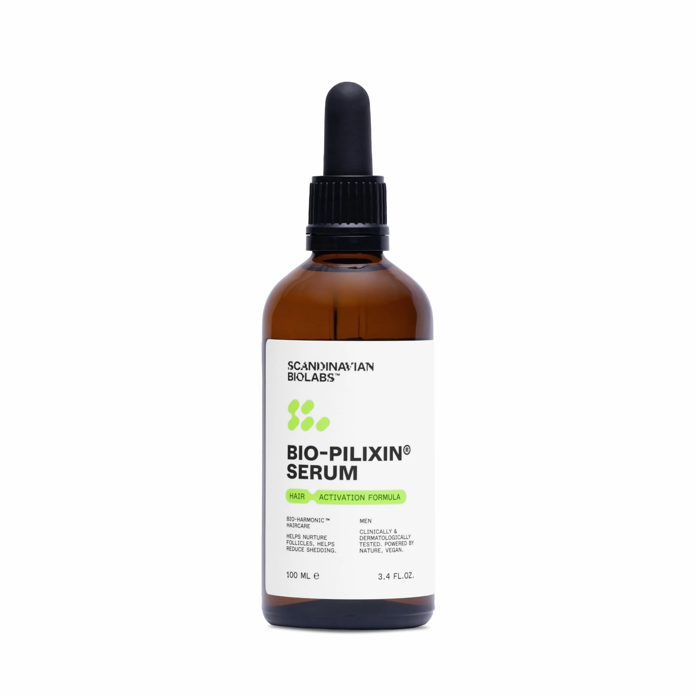 Scandinavian Biolabs Bio-Pilixin Serum dla mężczyzn - redukuje wypadanie spowodowane pęknięciami, wspomaga gęstość włosów, technologia komórek macierzystych roślin, testowane klinicznie, 100 ml