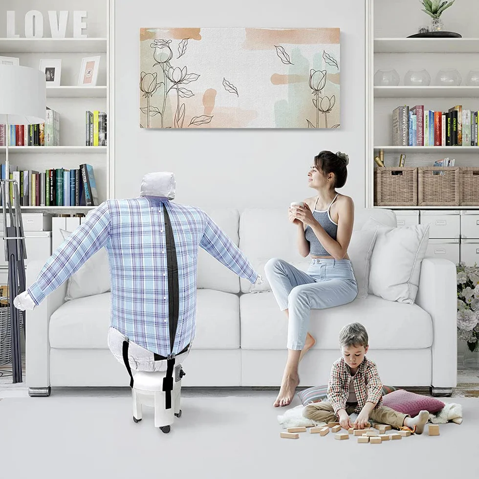 EOLO SA04 RE ECO Robot Manekin Profesjonalny Automatyczne Prasowanie Suszenie Koszul z Nakładką na Spodnie Lalka do Prasowania Antywapienna 3 Programy Made in Italy Gwarancja 5 lat Efektywność A++