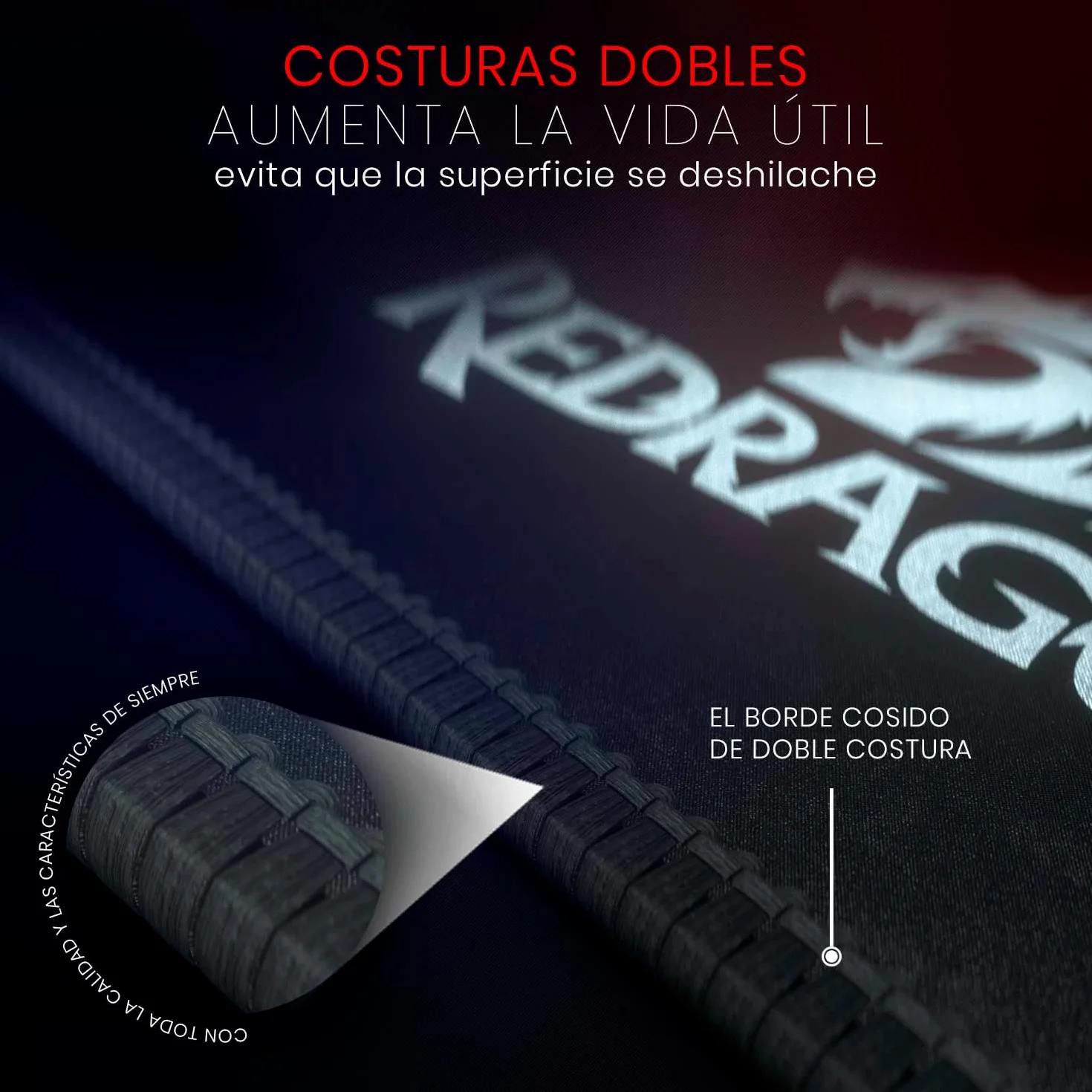 Redragon P030 Flick M Mousepad, dla myszy, z wszytymi krawędziami, wodoodporny, do pracy, gier, biura, domu