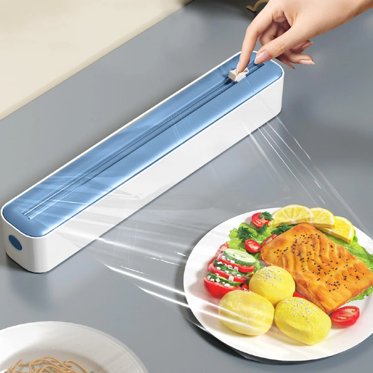 Magnetyczny nożyk do folii spożywczej z rolką, dozownik na folię aluminiową