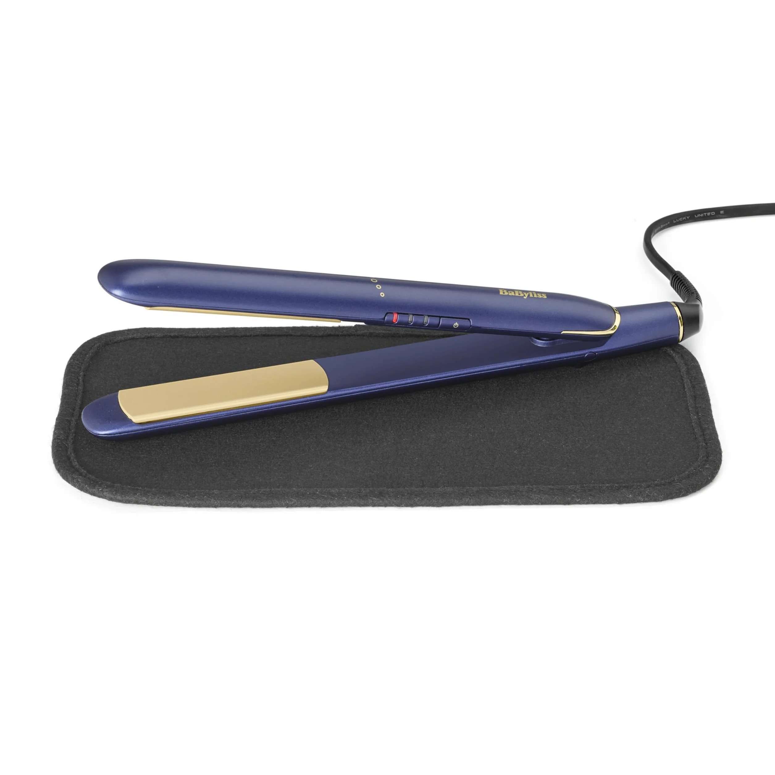 Prostownica BaByliss Midnight Luxe- ceramiczne płytki ruchome zapewniają gładkie prostowanie, szybkie nagrzewanie w 30s., 3 ustawienia temperatury do 235°C, możliwość stosowania na całym świecie,251PE