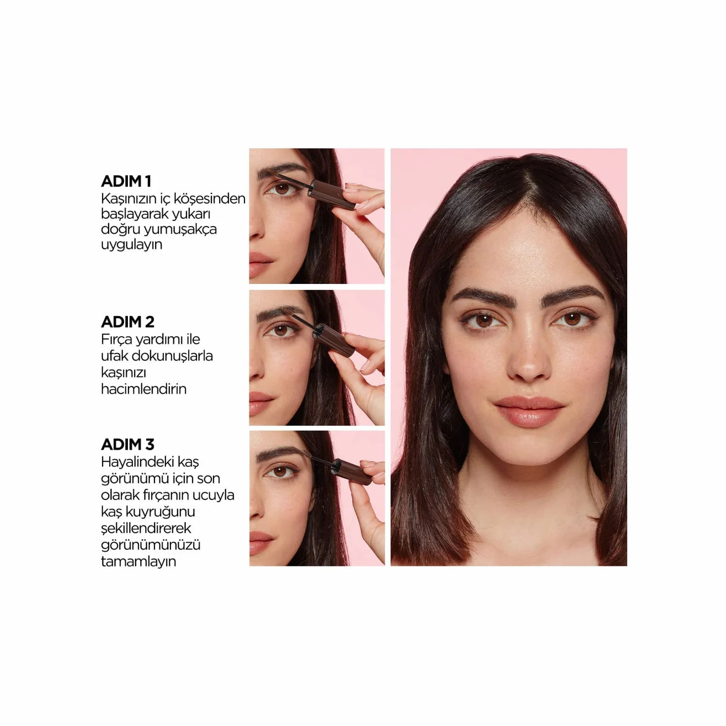 L’Oréal Paris Brow Artist Plump & Set Maskara do brwi, naturalnie wypełnia brwi, 108 Dark Brunette, 5 ml