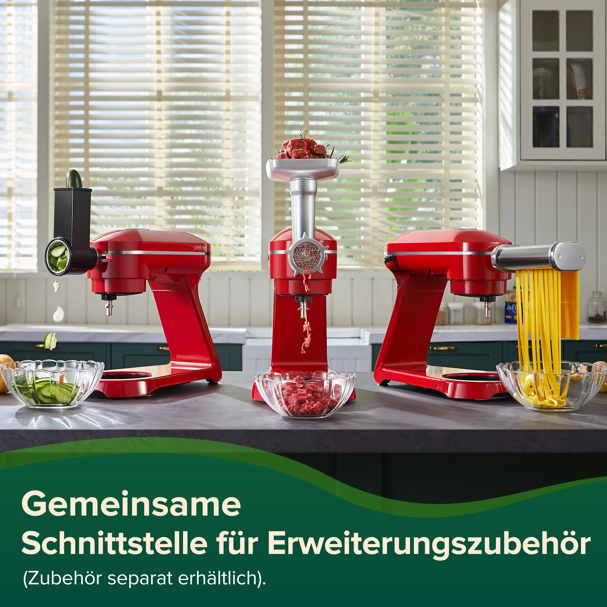 Chefree Robot Kuchenny 1800W 7L 10 Biegów M500 Czerwony