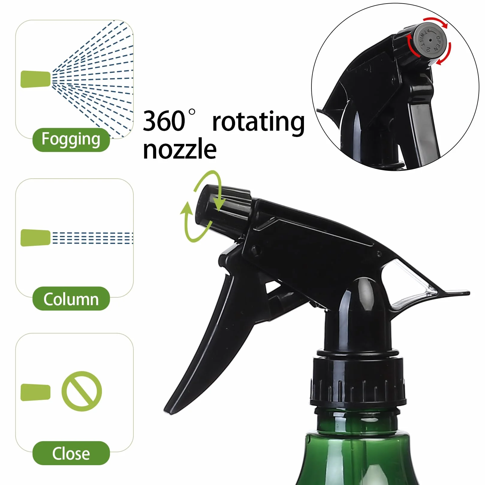 Butelki z rozpylaczem 500 ml 2 szt. do napełniania