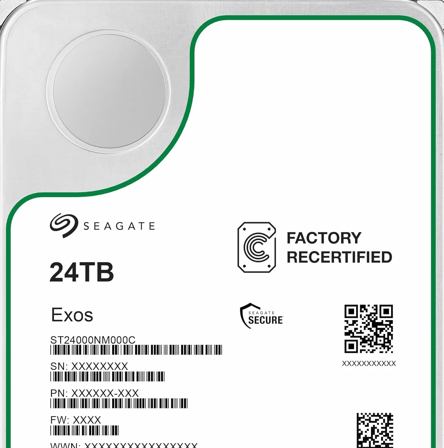 Dysk twardy wewnętrzny Seagate EXOS X24 24TB, 3,5 cala, SATA 3 Gbit/s, 512 MB, ST24000NM000C (odnowiony)