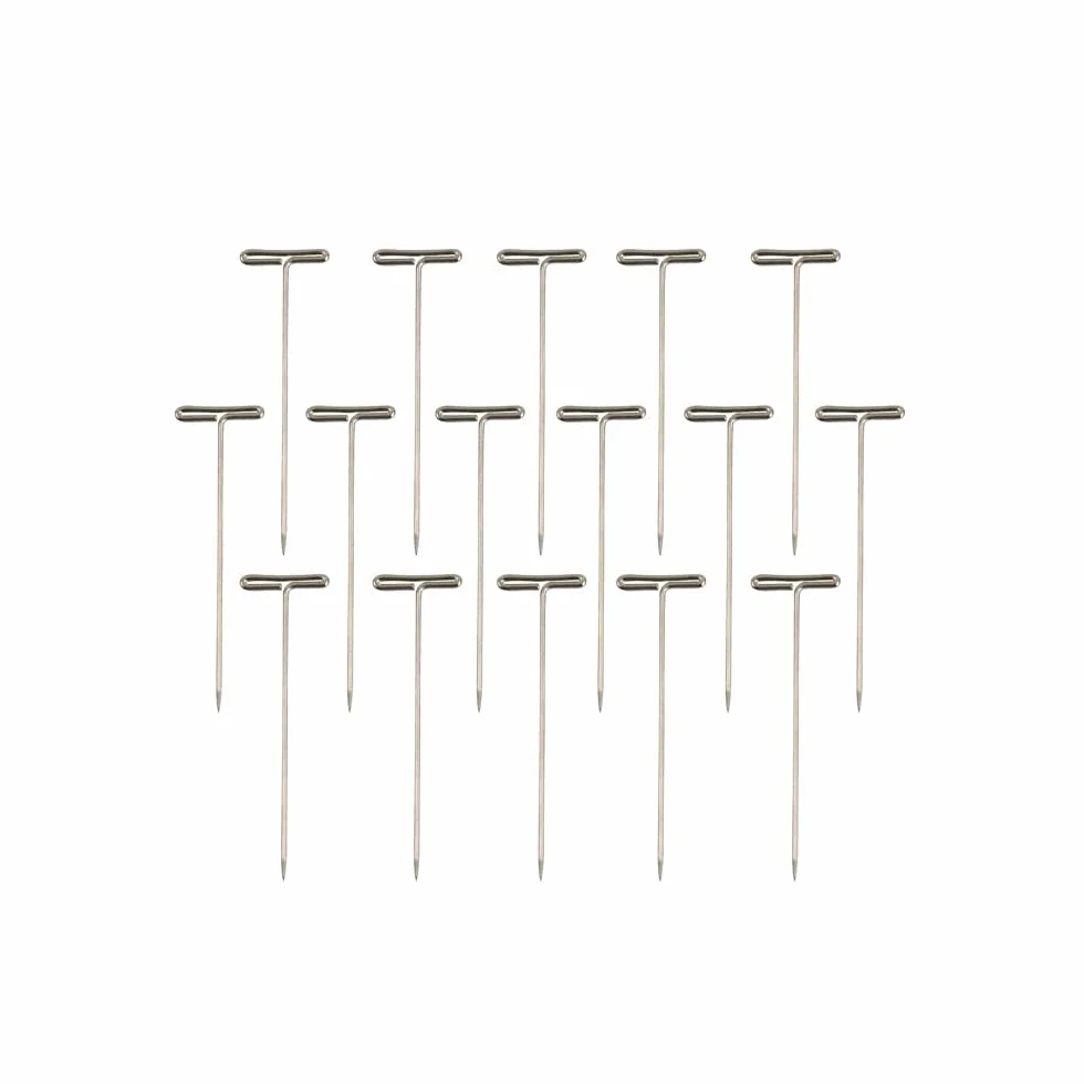 50 sztuk T szpilki z peruka 51mm T pin Szpilki Proste do Peruk pudełkiem z tworzywa sztucznego