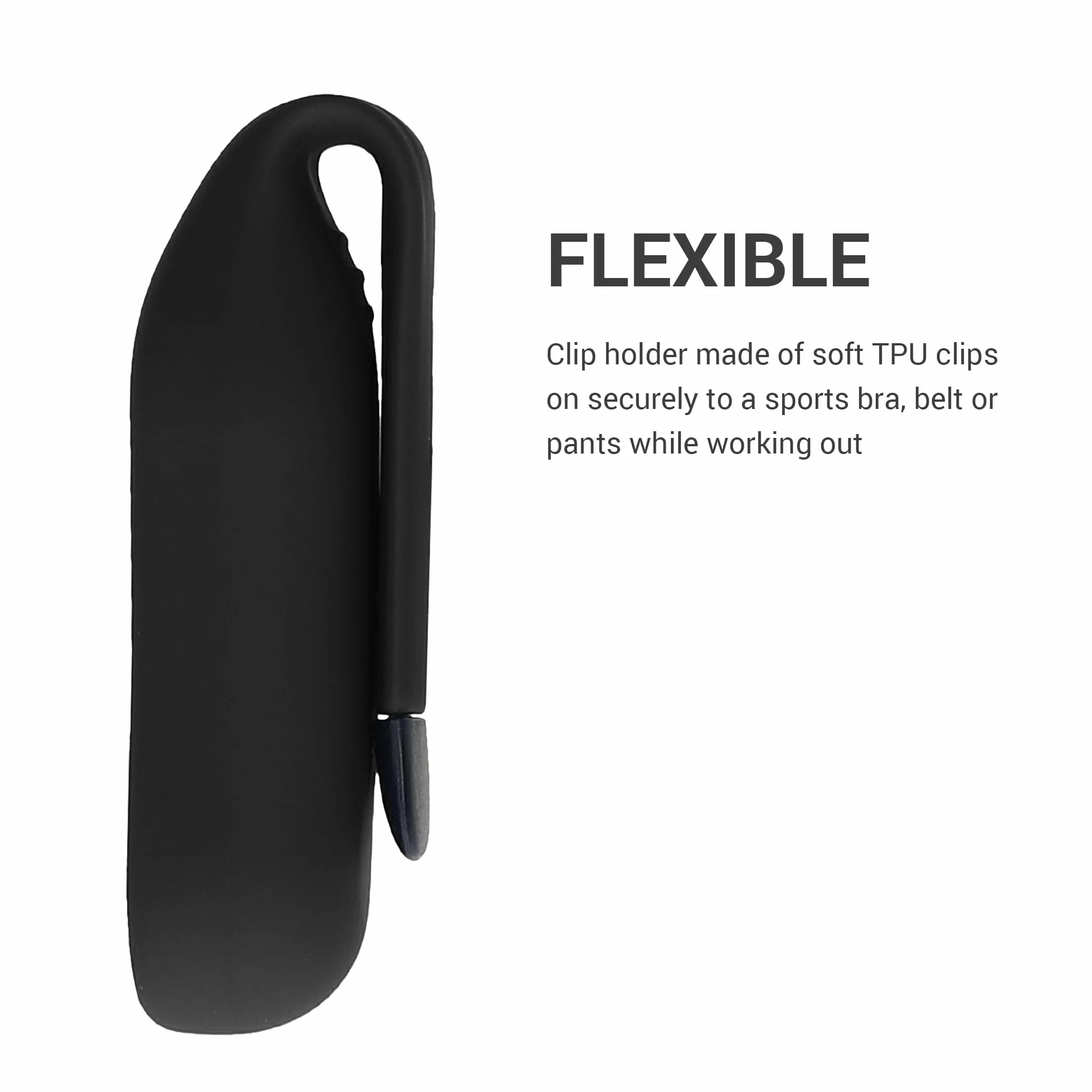 kwmobile klips do opaski kompatybilny z Xiaomi Mi Band 10/9 / 8 - silikonowa uchwyt na fitnesstracker - bez trackera
