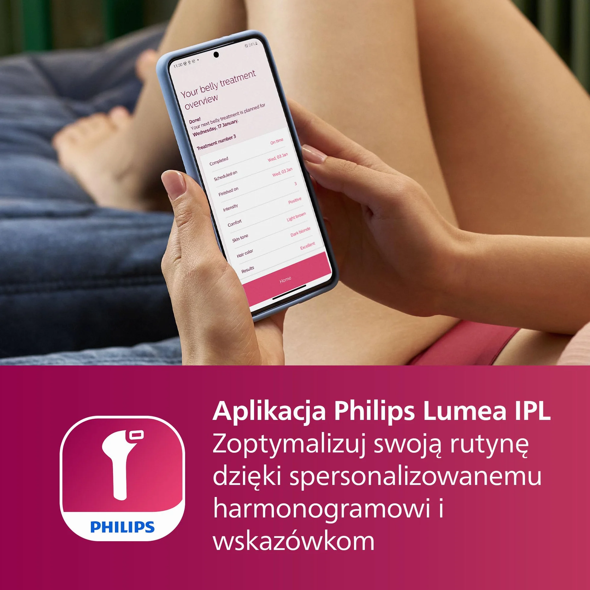Philips Lumea Advanced urządzenie do usuwania włosów IPL z filtrem światła do twarzy (model SC1997/00)