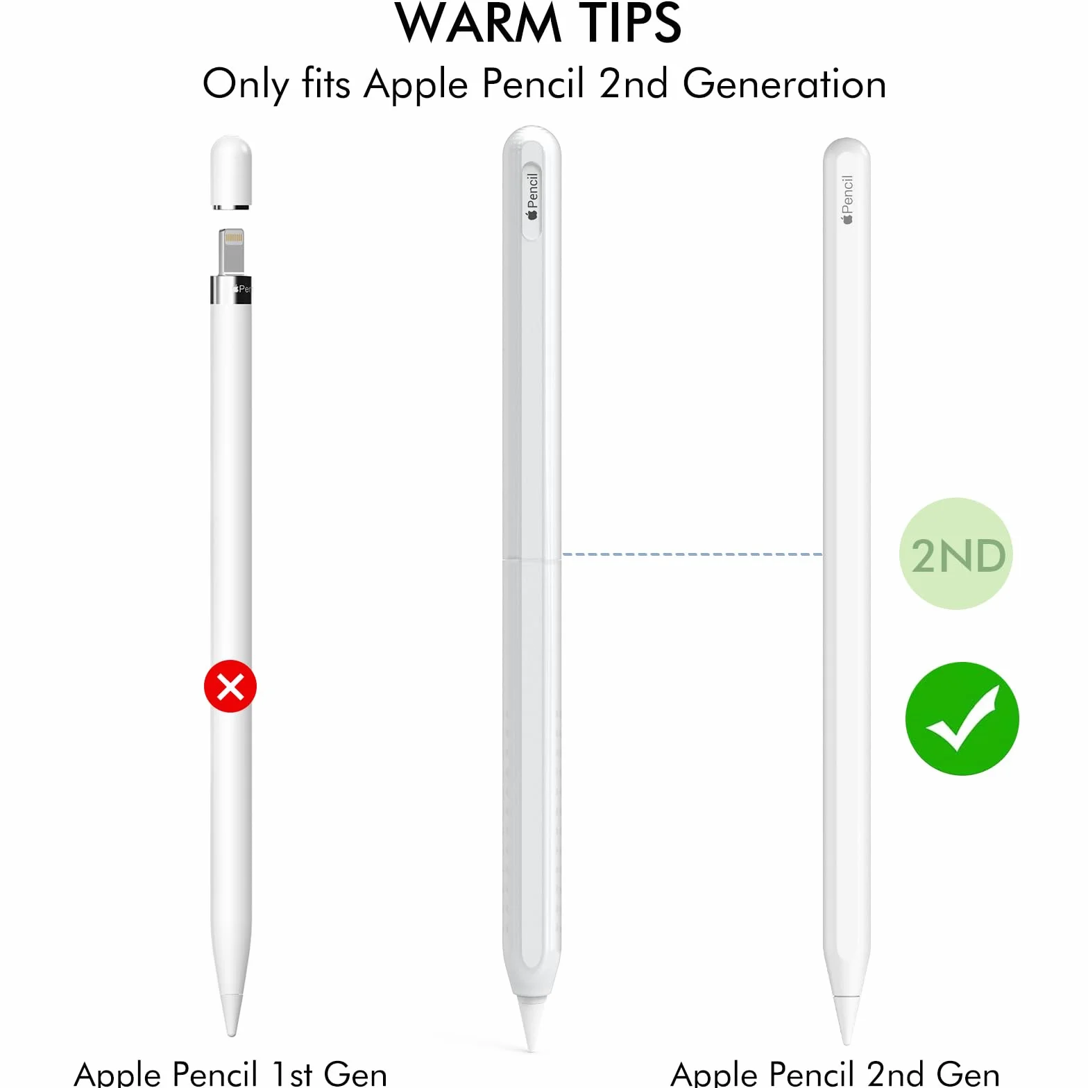 NIUTRENDZ Ultracienkie etui do Apple Pencil 2. generacji i Apple Pencil Pro Grip Cover akcesoria, przezroczyste wzornictwo Duotone, kompatybilne z ładowaniem magnetycznym i podwójnym dotknięciem
