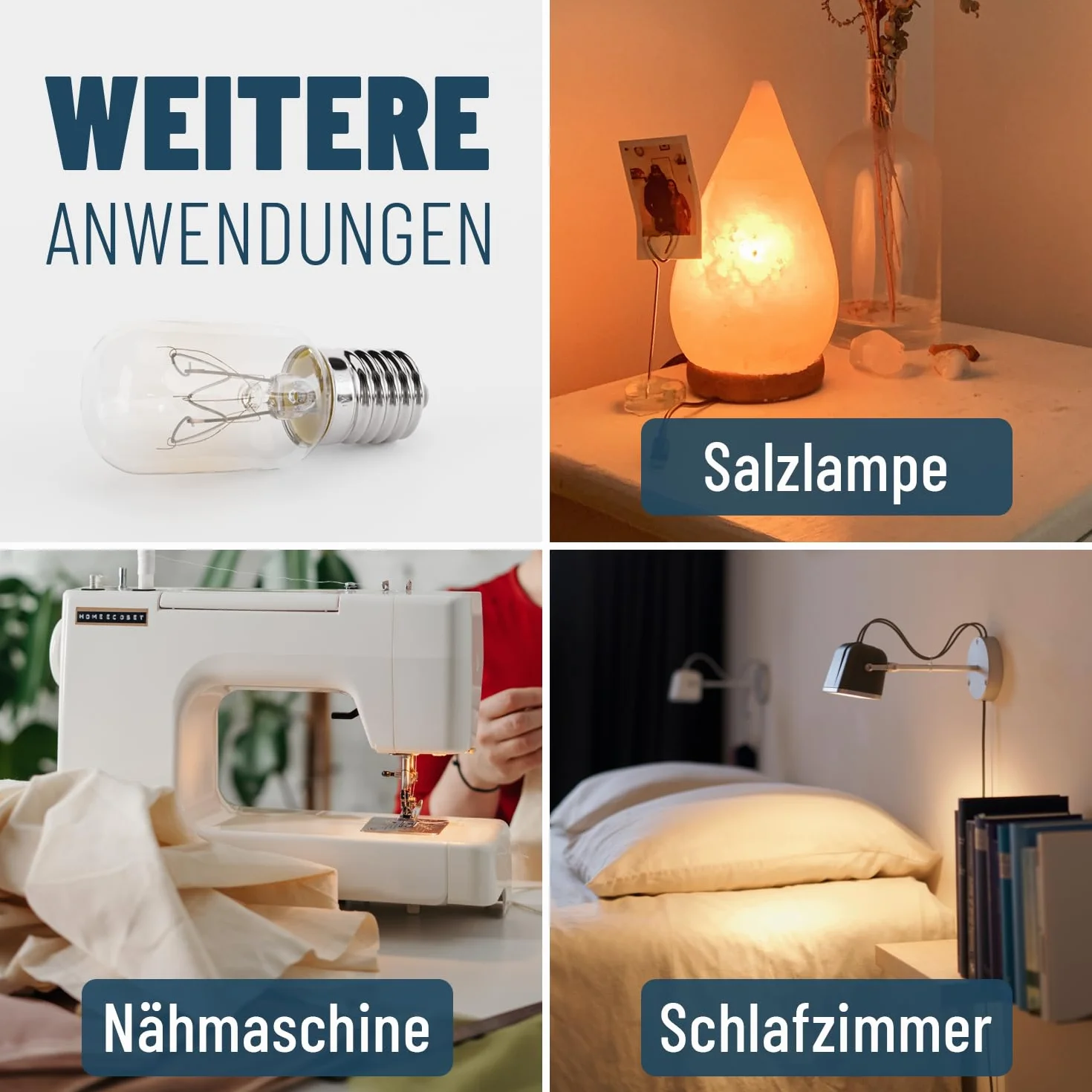 Lampa do lodówki 15 W E14 ciepła biel T22 90 lumenów 2700 K