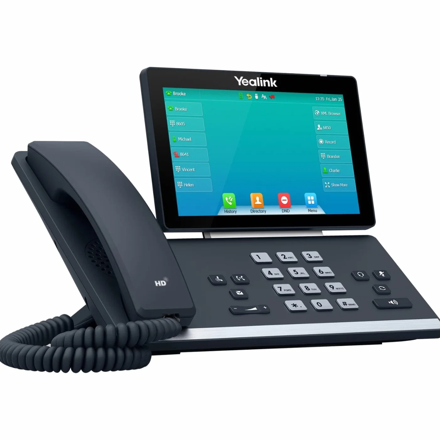 Yealink SIP-T57W Telefon Voip, Czarny, 22,1 x 25,91 x 21,08 cm