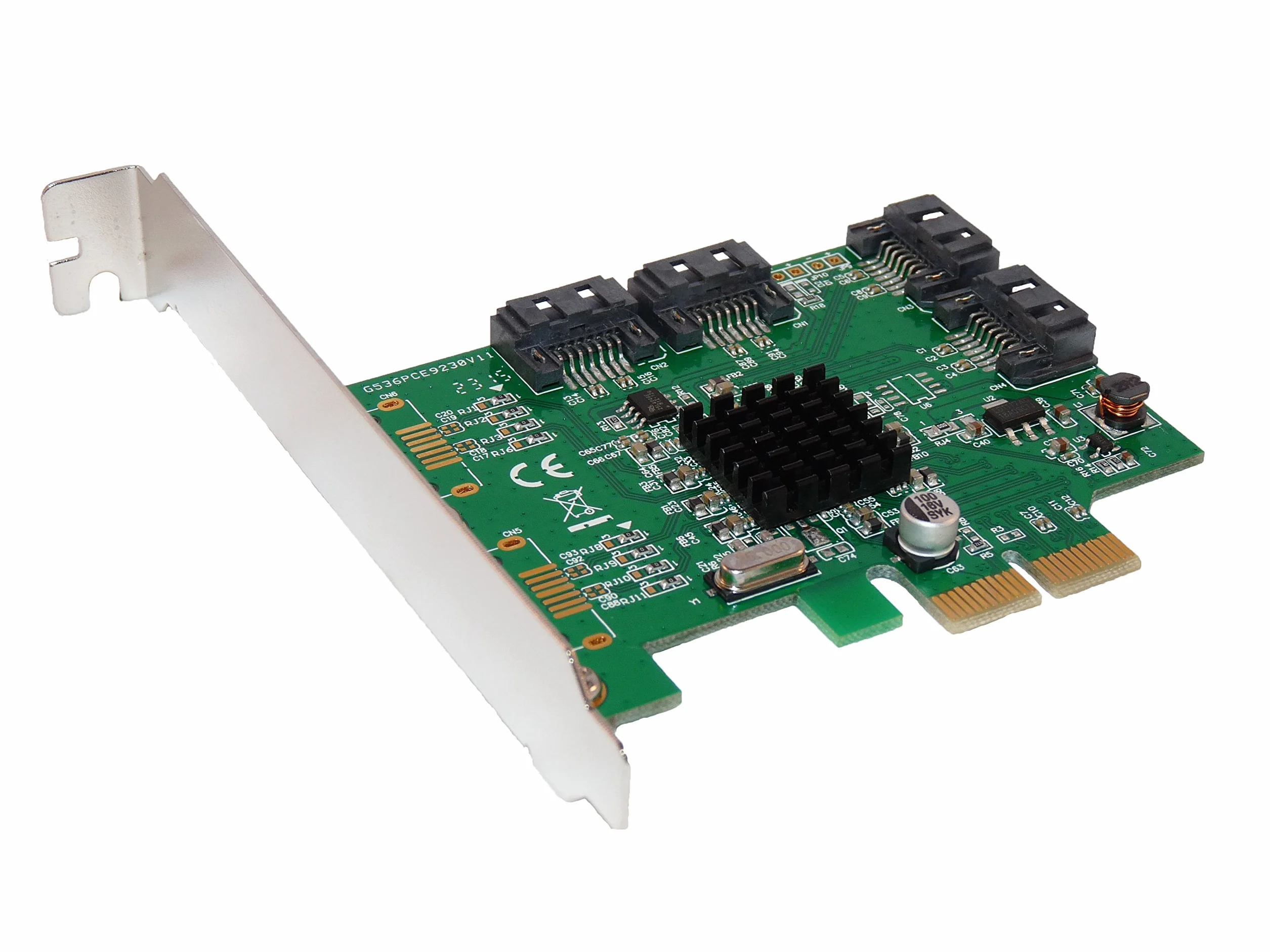 PCI Express kontroler karta PCI-E) 4 porty SATA 3 (III) Marvella Chipset 88SE9230 RAID 0, RAID 1 i RAID 10 - od ComPUTER DISTRICT.