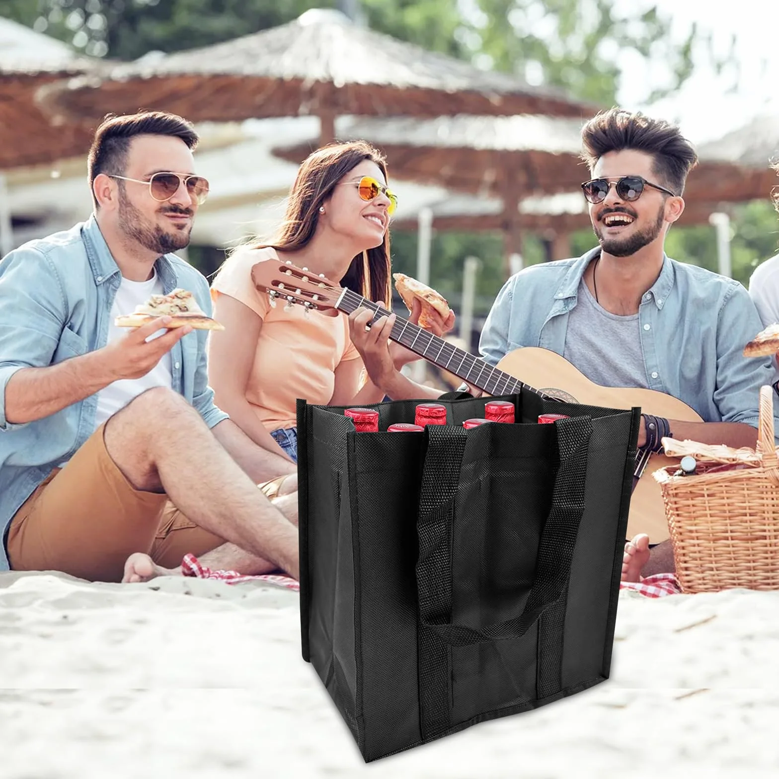 Newpop Torebka na 6 butelek piwa, Torby na wino i butelki