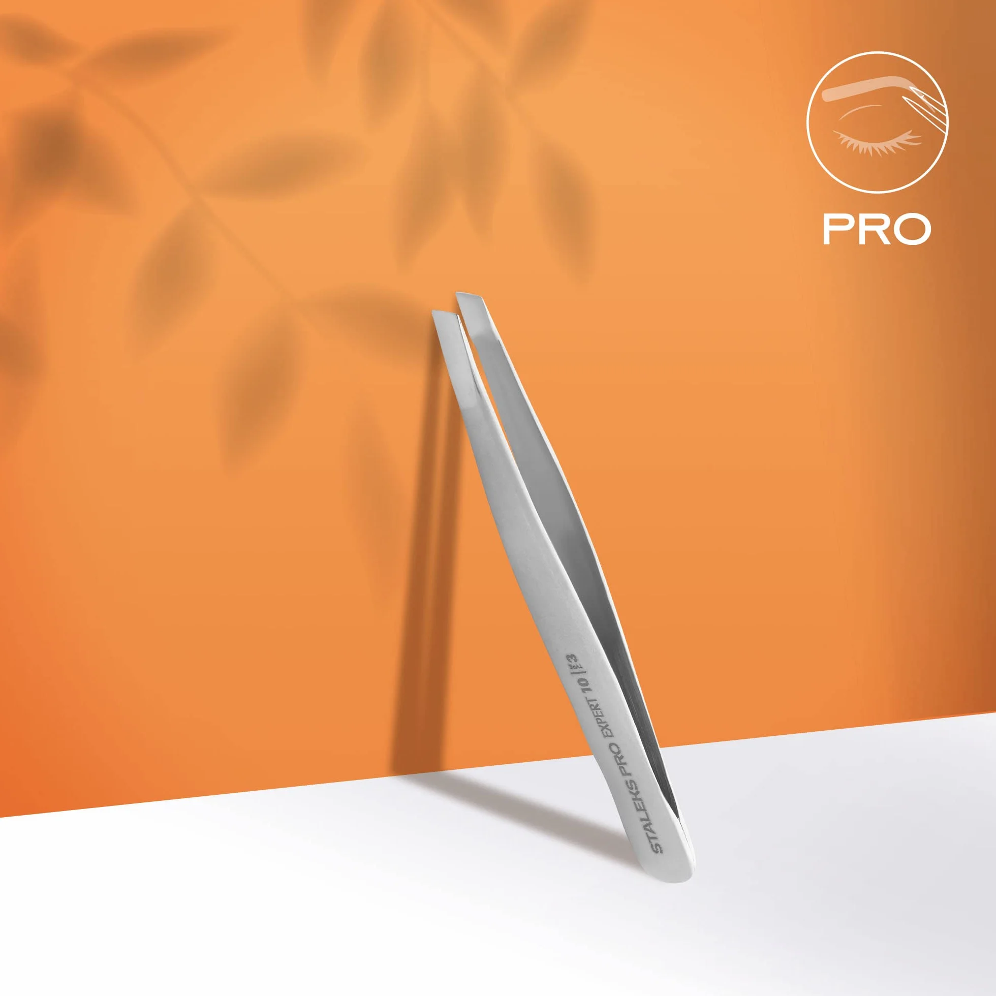 STALEKS PRO Pęseta Expert 10/3 do brwi, stal nierdzewna, precyzyjna