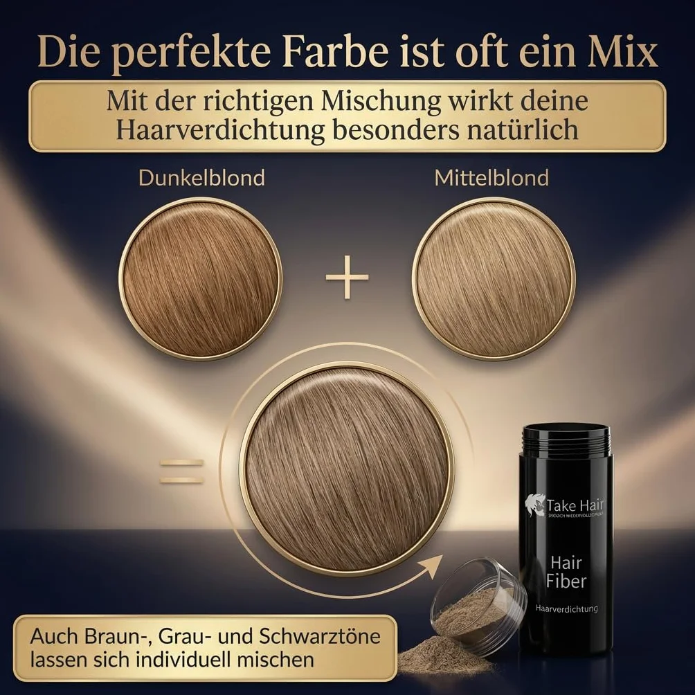 Take Hair worek uzupełniający do posypywania włosów, 50 g, utrzymuje się w deszczu i wietrze, dla mężczyzn i kobiet, do zagęszczania włosów, proszek do włosów, proszek do włosów, wypadanie włosów