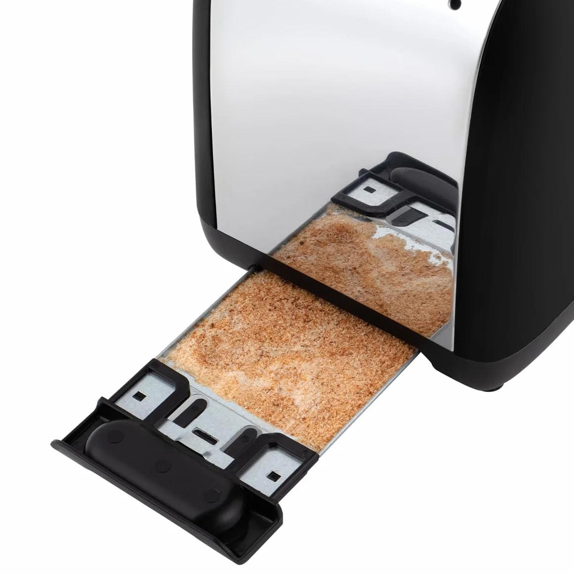 Russell Hobbs toster, na 2 kromki, bardzo szerokie szczeliny na tosty, nasadka do bułek, 6 ustawień opiekania, funkcja rozmrażania i Lift & Look, 1670W, stal nierdzewna, czarny, Colors Plus 26550-56