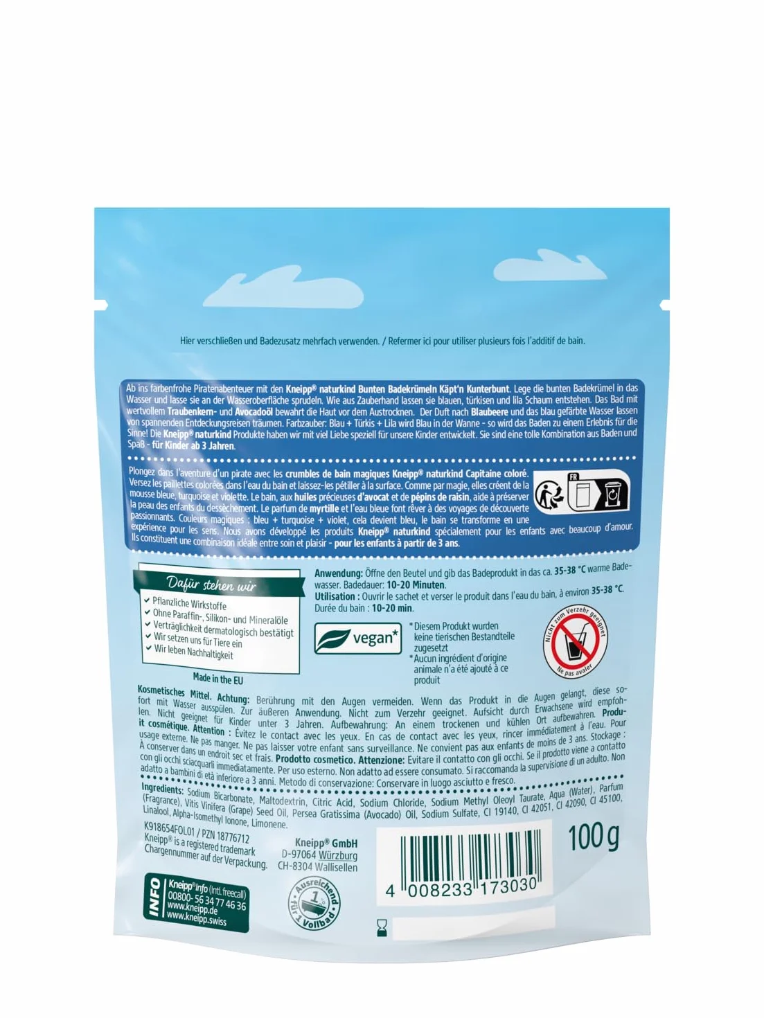 Kneipp Käptn Kunterbund Sól do Kąpieli, 100 g
