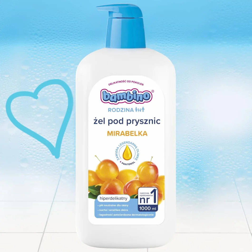 Bambino RODZINA Hiperdelikatny Żel pod prysznic o zapachu mirabelki 1000 ml : Amazon.pl: Uroda