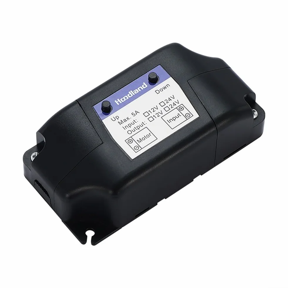 Bezprzewodowy pilot zdalnego sterowania, sterownik elektryczny, 12 V/24 V, dedykowany przełącznik do ruchu w górę i w dół, zasilacz wyjściowy 60 W 5 A, obudowa z tworzywa sztucznego, czarna obudowa,