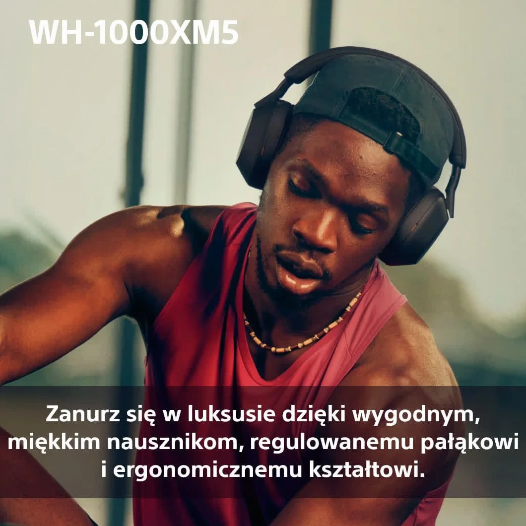 Sony WH-1000XM5 ANC Bezprzewodowe Słuchawki Nauszne z Redukcją Hałasu, Bluetooth, Clear Call Quality, Hi-Res, Do 30H Baterii, Szybkie Ładowanie, Alexa i Google Assistant, IOS i Android - Czarne