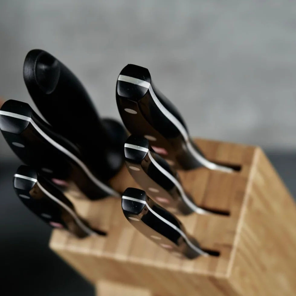 ZWILLING Twin Pollux Messerblock 7-tlg. Bambusblock rostfreier Spezialstahl