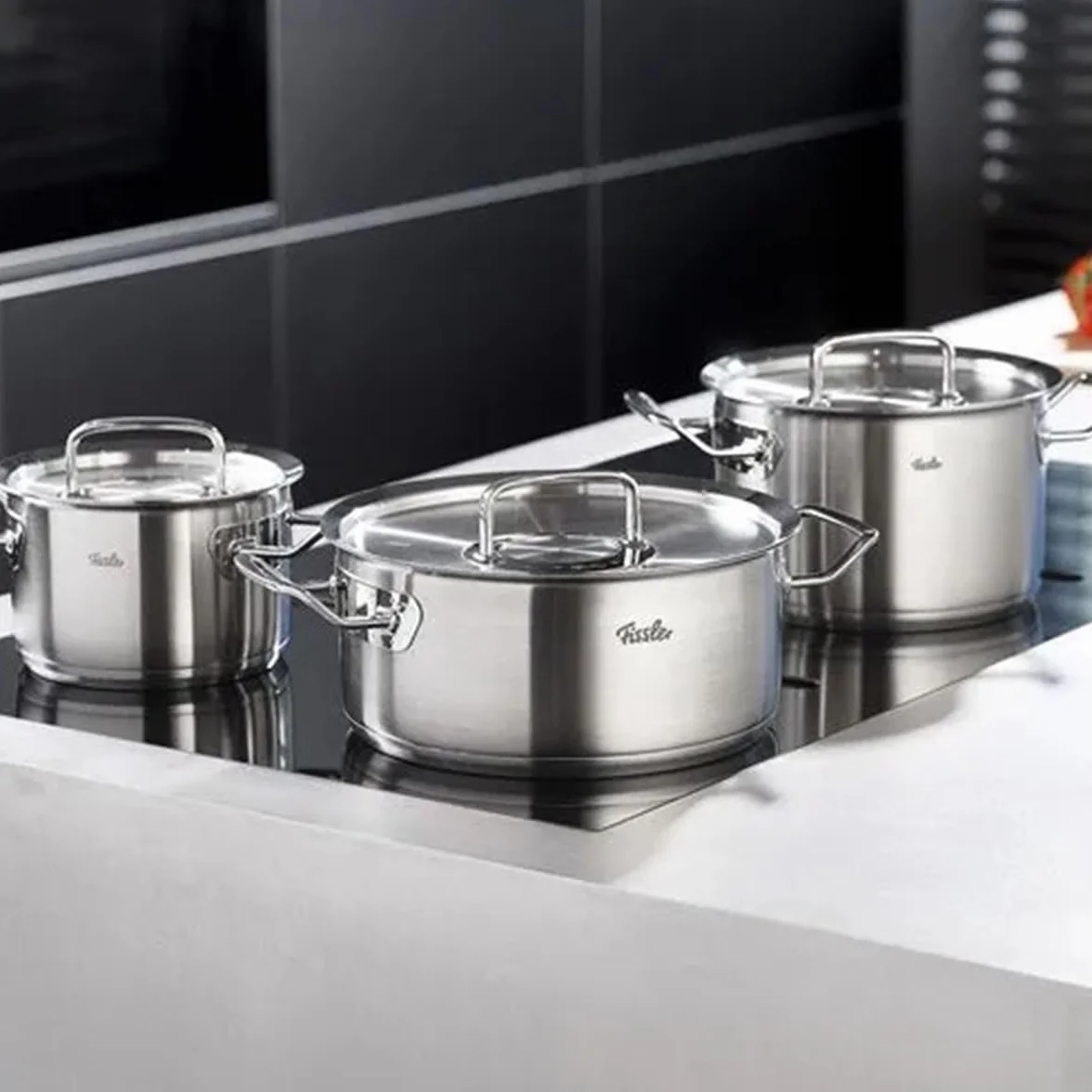 Fissler Original-Profi Zestaw Garnków z Rondlem 18/10 Steel Srebrny 5 sztuk