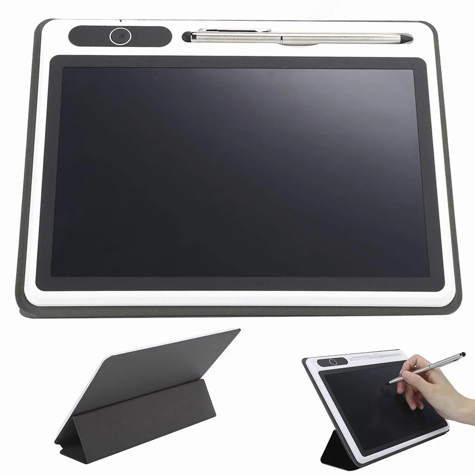 Tablety do LCD, 10-calowy elektroniczny notatnik, narzędzie do ręcznego malowania do pracy i nauki, spotkanie biznesowe, codzienne notatki (czarne)