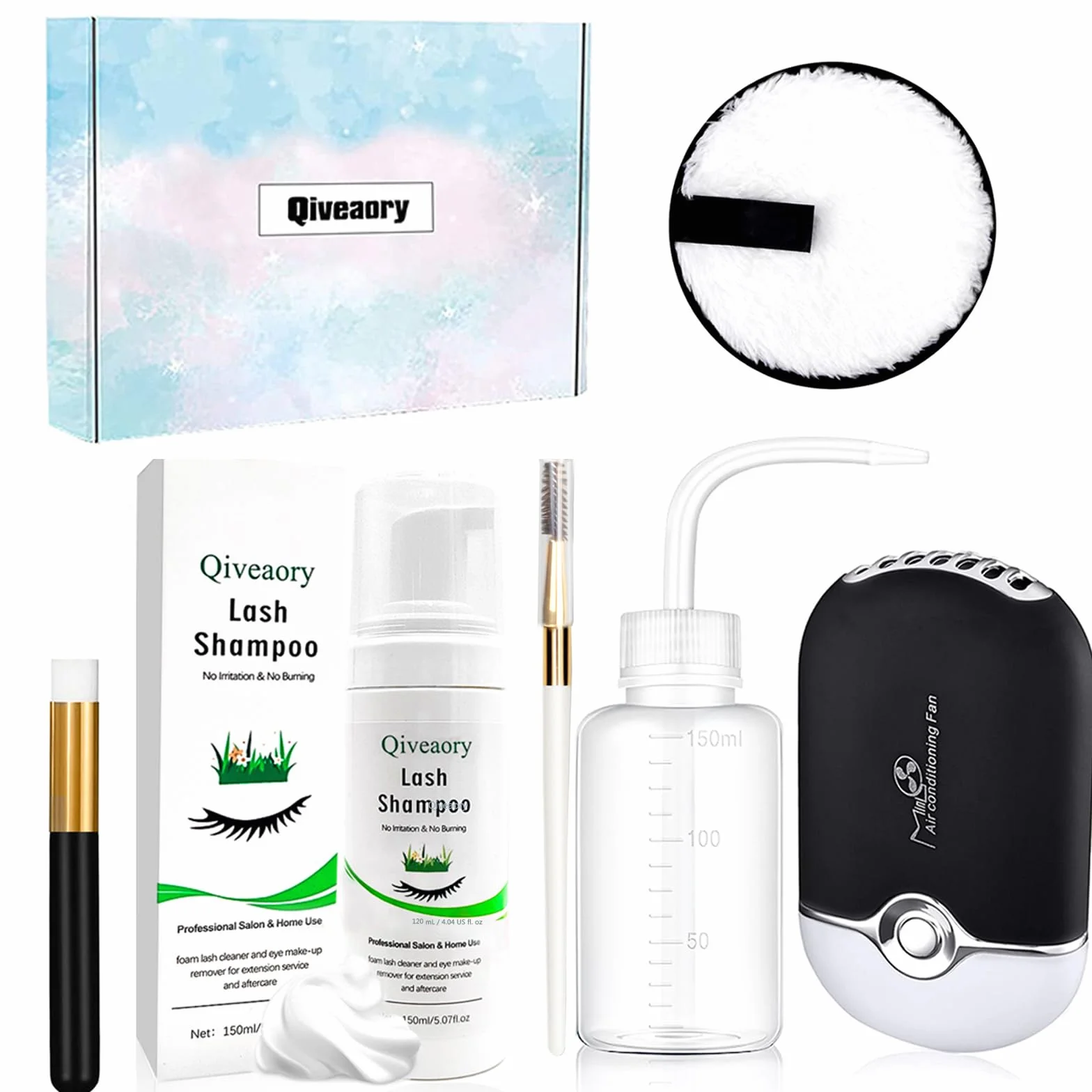 Szampon do przedłużania rzęs, pędzel z pokrywką, USB, do wielokrotnego użytku, do usuwania makijażu, 120 ml