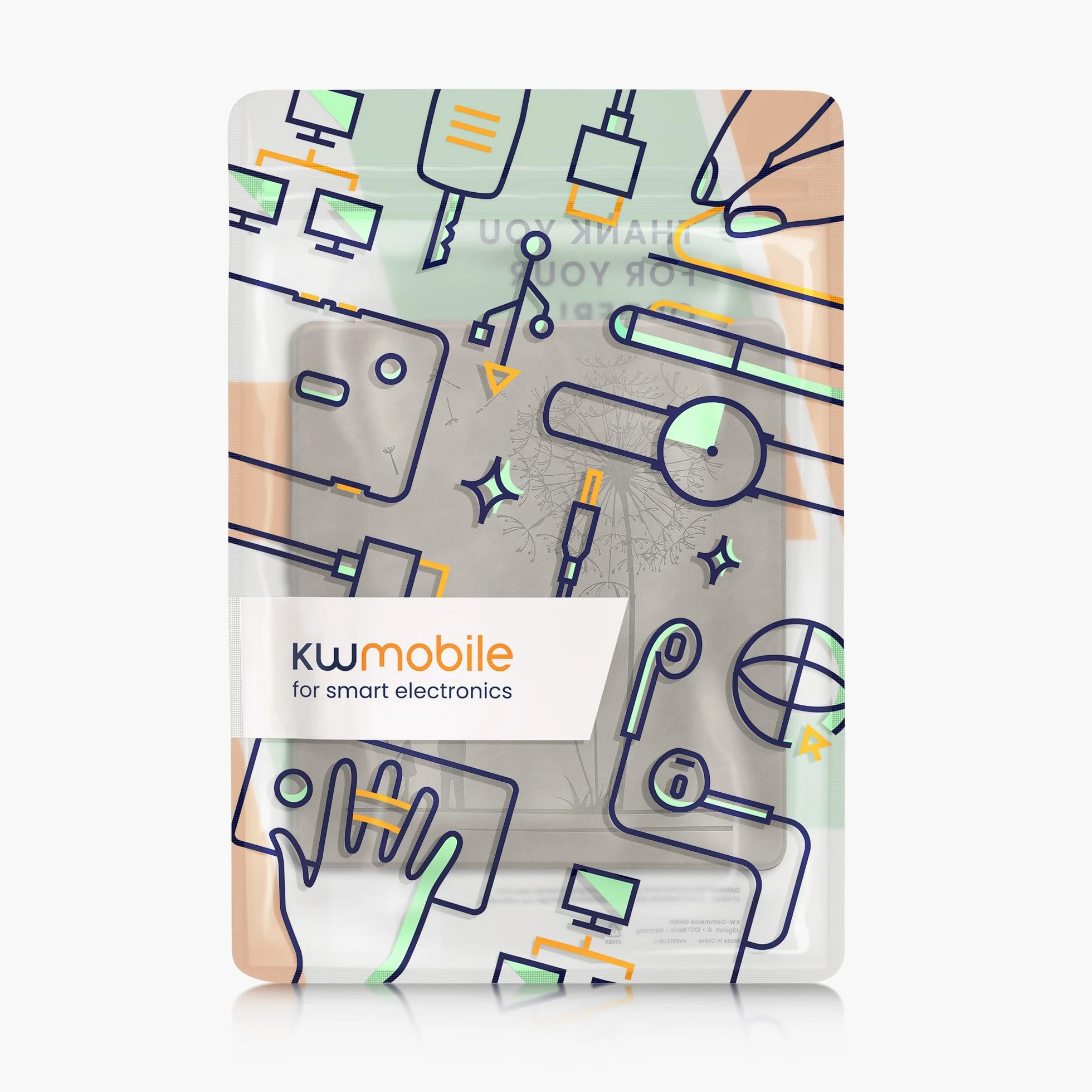 kwmobile Etui ochronne kompatybilne z Amazon Kindle Scribe (2024) – etui na e-czytnik z ekoskóry z funkcją automatycznego uśpienia – wzór dmuchawiec Love w kolorze szarym