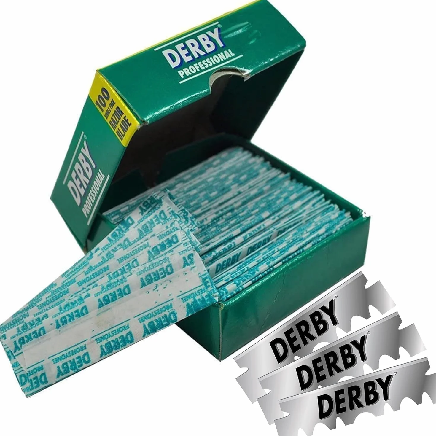 Derby Profesjonalne ostrze do golenia z pojedynczą krawędzią, 100 sztuk