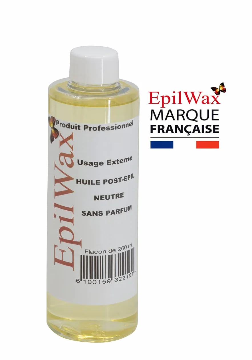 EPILWAX - Zestaw uzupełniający: 12 różowych wkładów roll-on, 1 opakowanie 100 pasków z włókniny do depilacji i 1 butelka 250 ml neutralnego oleju po depilacji (seria różowa)
