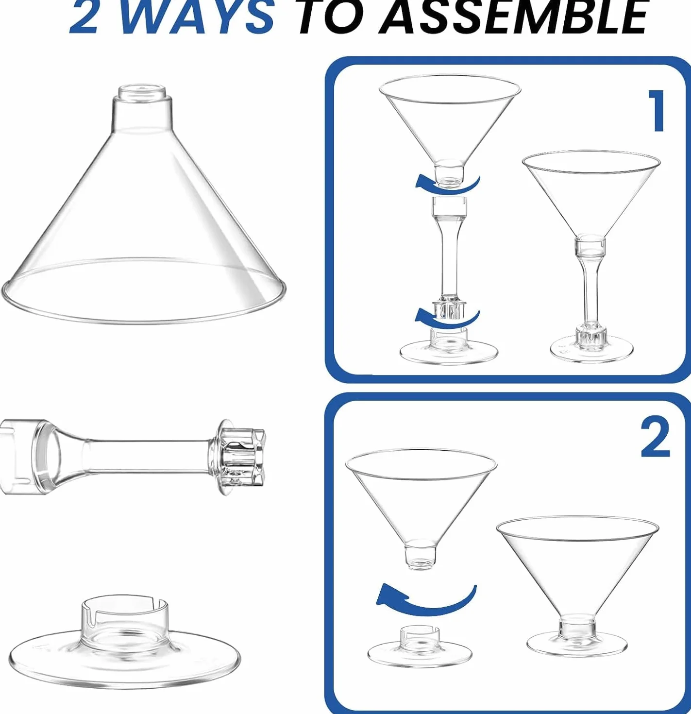 Kieliszki do martini z tworzywa sztucznego 142 ml jednorazowe mini