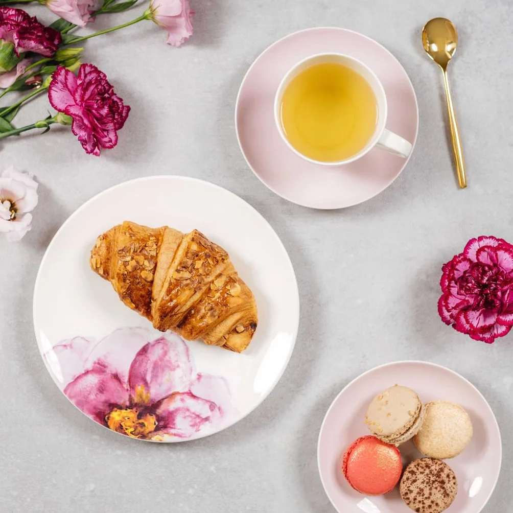 Villeroy & Boch – Rose Garden zestaw kawowy, 6-cz., zestaw naczyń dla 2 osób, porcelana Premium