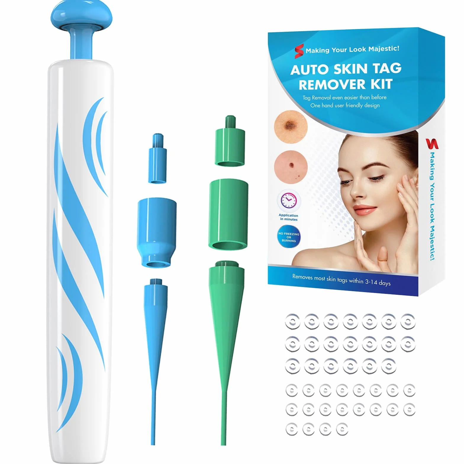 Zestaw do usuwania brodawek, wybieg z dwiema główkami, pisak do usuwania trądziku, usuwanie ziaren piękna, usuwanie brodawek, Safe Skin Tags Skin Tags Skin Tips Remove Stielwarts