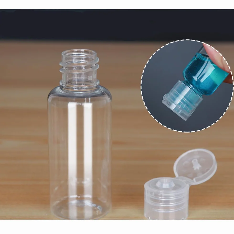 Przezroczyste zestaw butelek podróżnych, 12 szt. do wielokrotnego napełniania, 15 ml, PET, podróż