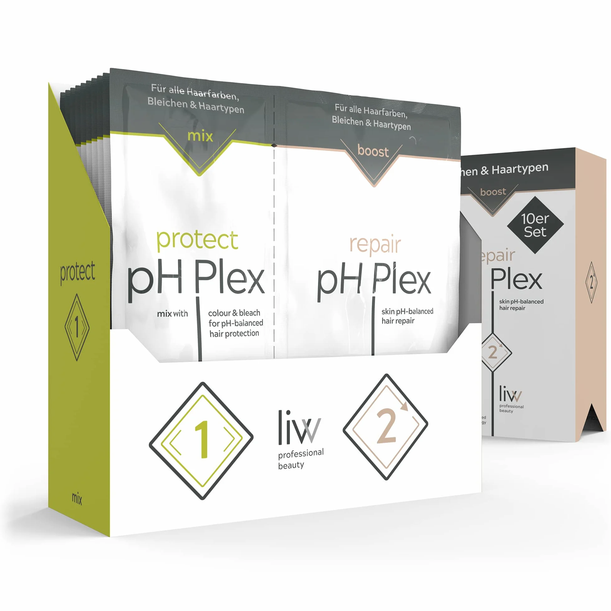 pH Plex 1 & 2 – ochrona i naprawa Traveling Styling Kit | chroni włosy podczas farbowania/wybielania | naprawia uszkodzone włosy | nadaje się do wszystkich rodzajów włosów