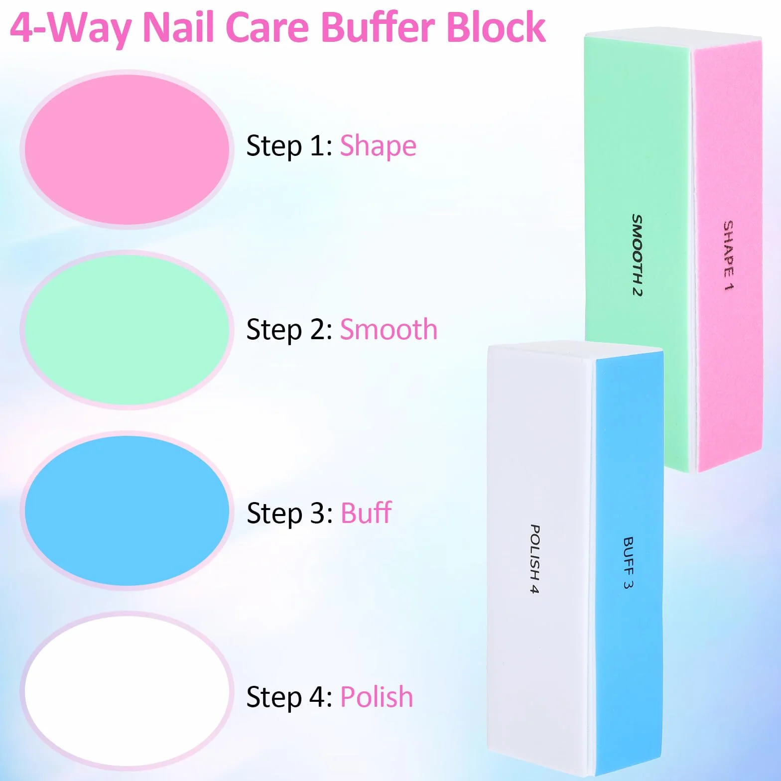 6 sztuk bloków do polerowania paznokci, blok bufora do paznokci, blok polerski do paznokci, pilnik do paznokci, bloki szlifujące, bloki polerskie, narzędzie do manicure do kształtowania