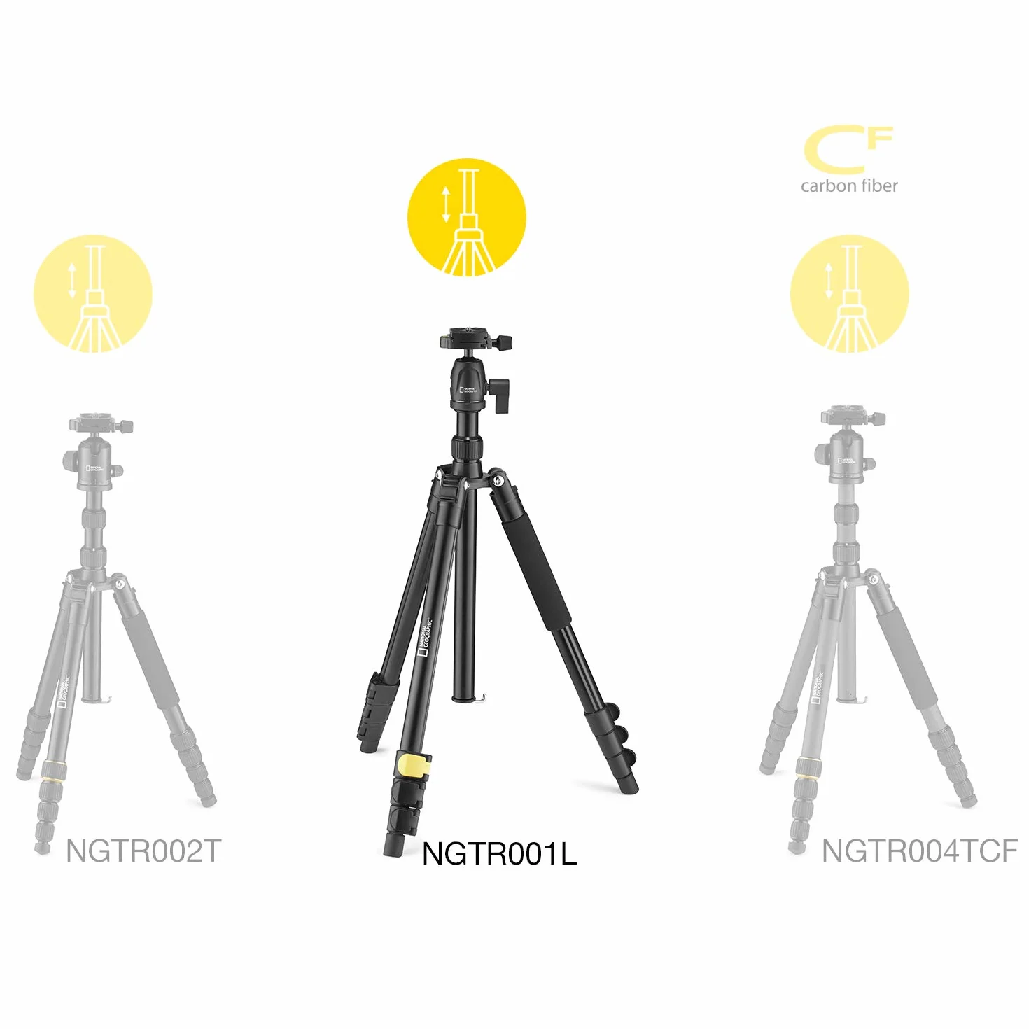 National Geographic Podróżny statyw fotograficzny z monopodem, aluminium, 4-sekcyjne nogi, blokada dźwigni, obciążenie 6 kg, torba transportowa, głowica kulowa, szybkie zapięcie, NGTR001L [Wyłącznie w