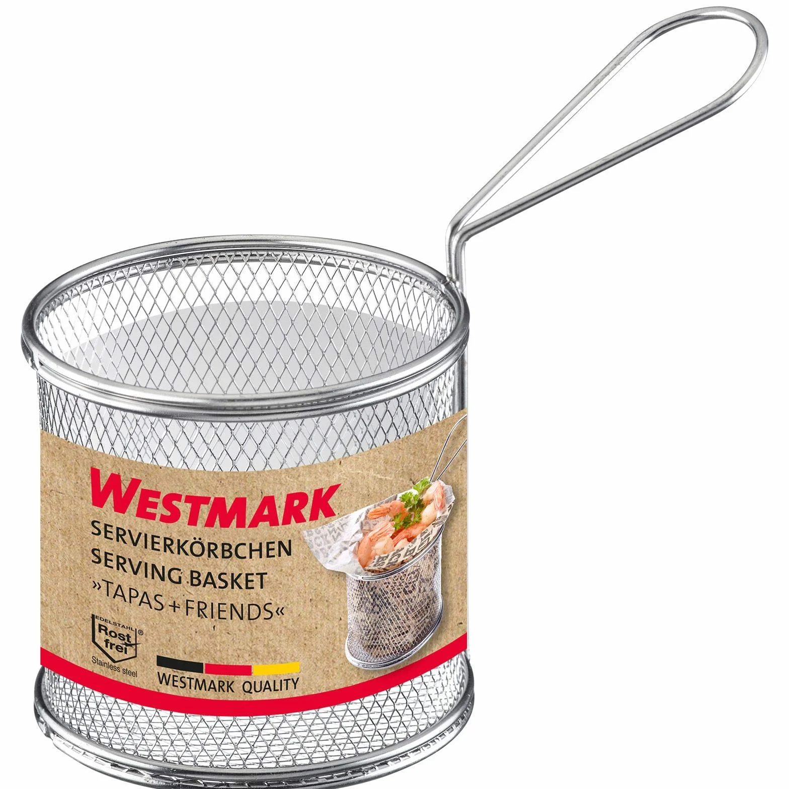 Westmark Koszyczek do frytek ze stali nierdzewnej ø 9 x 13 cm srebrny