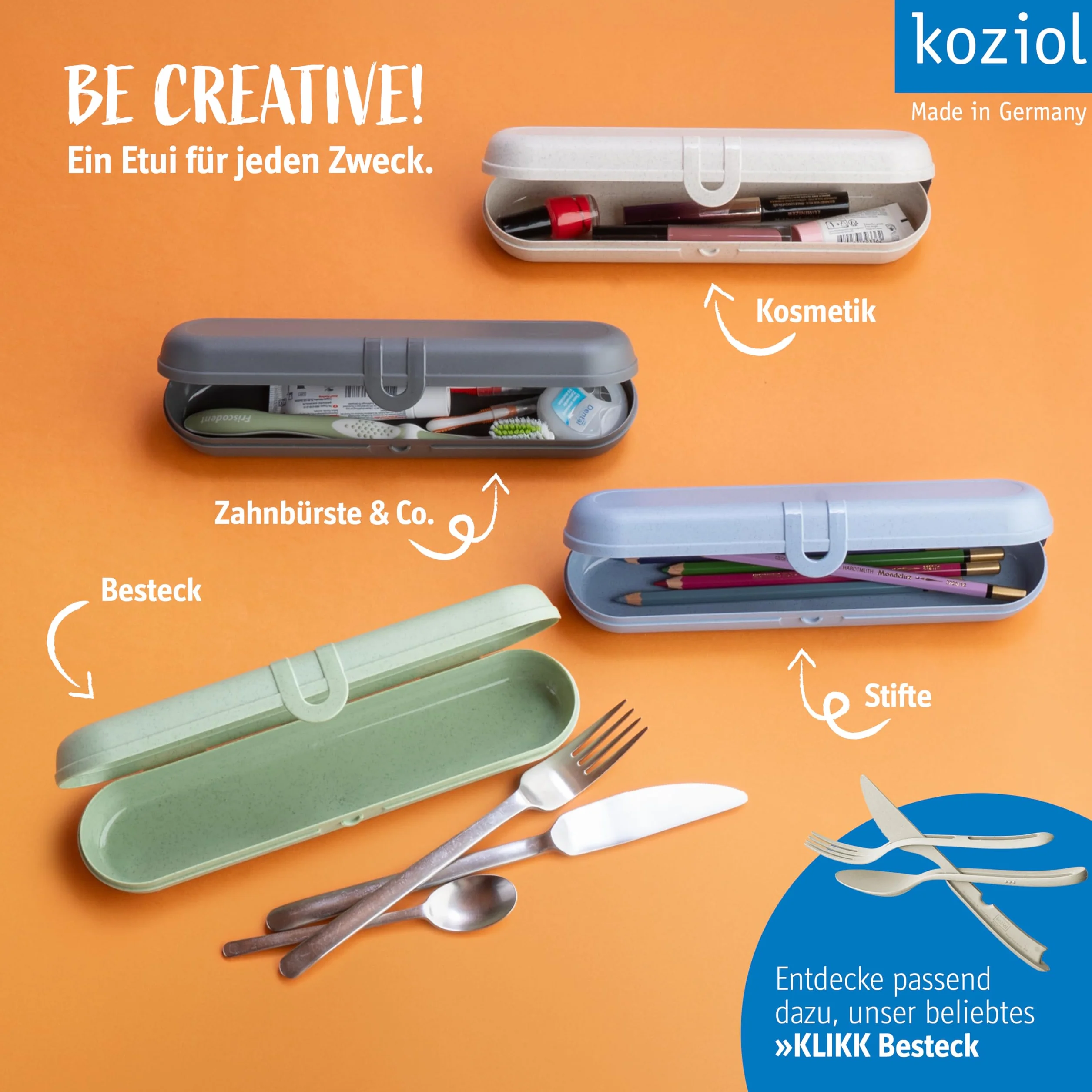 Koziol Etui na sztućce Nature Flower Blue