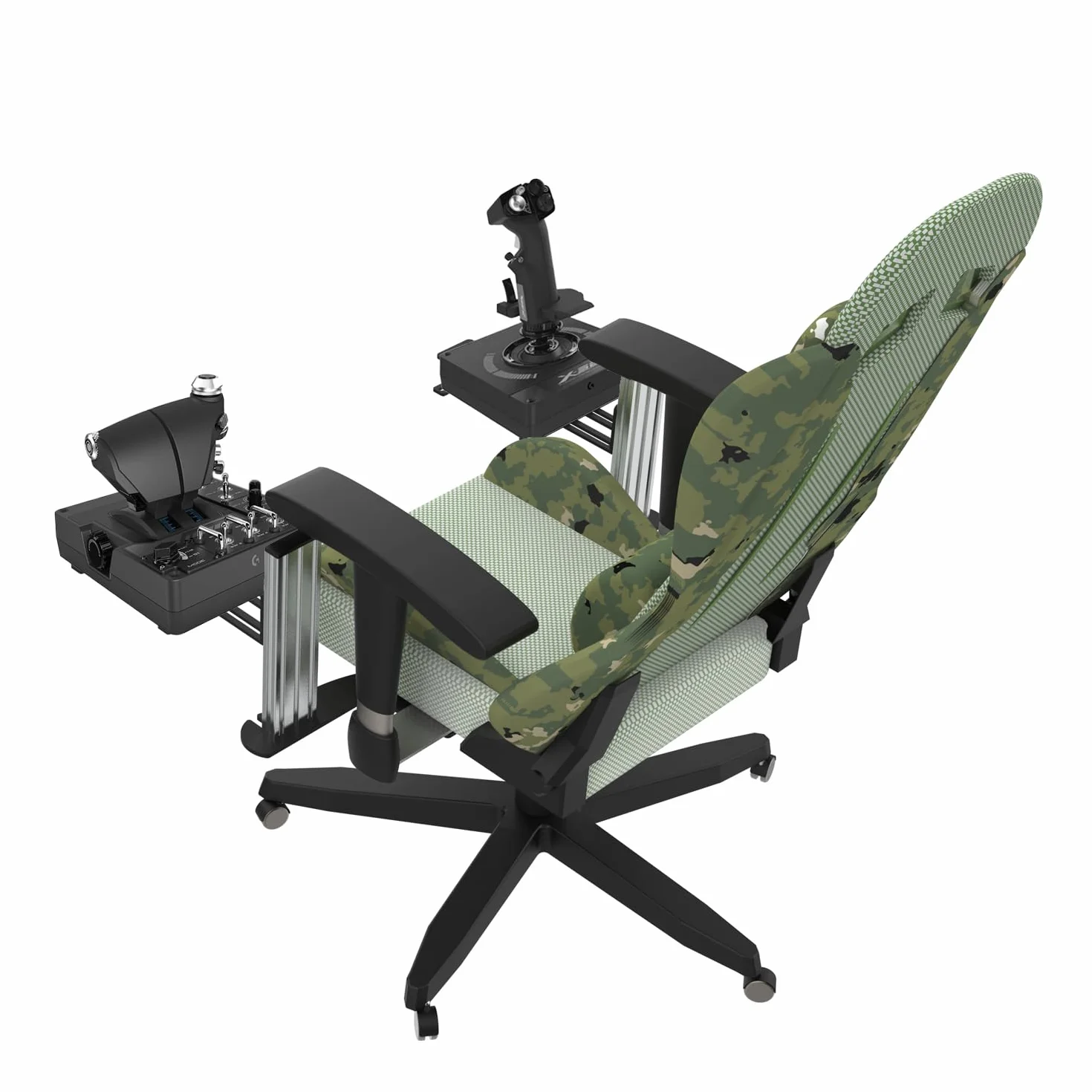 EG STARTS Uchwyt na fotel Flight Sim Game Joystick przepustnica Hotas kompatybilne z Logitech G X56 X52 Thrustmaster T-Flight Hotas