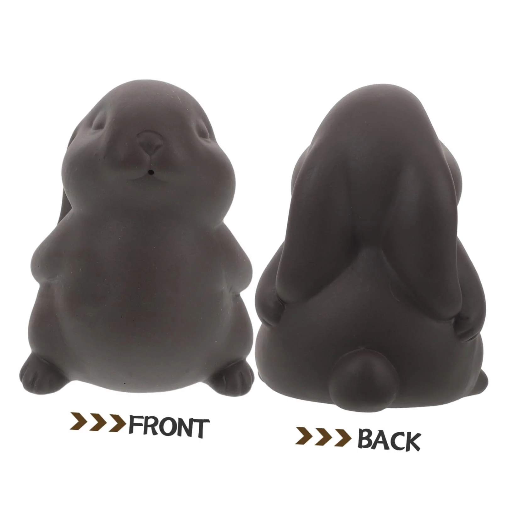 Handmade Tea Pet Rabbit Figurine Kung Fu Tea Bunny Ornament Creative Year of The Rabbit Prosperity Desktop Decoration