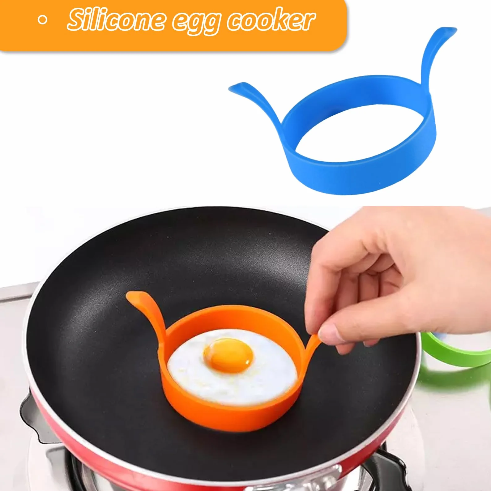 Foremki do omletów nieprzywierające z uchwytami 4 sztuki