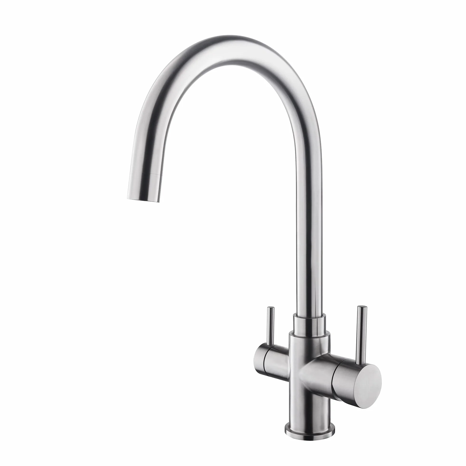 AORA URBAN INOX 4-drożny kran ze stali nierdzewnej | armatura kuchenna obracana o 360° z masywnej stali nierdzewnej 304 | armatura zlewozmywakowa do filtra wody, instalacji osmozy | kran z filtrem