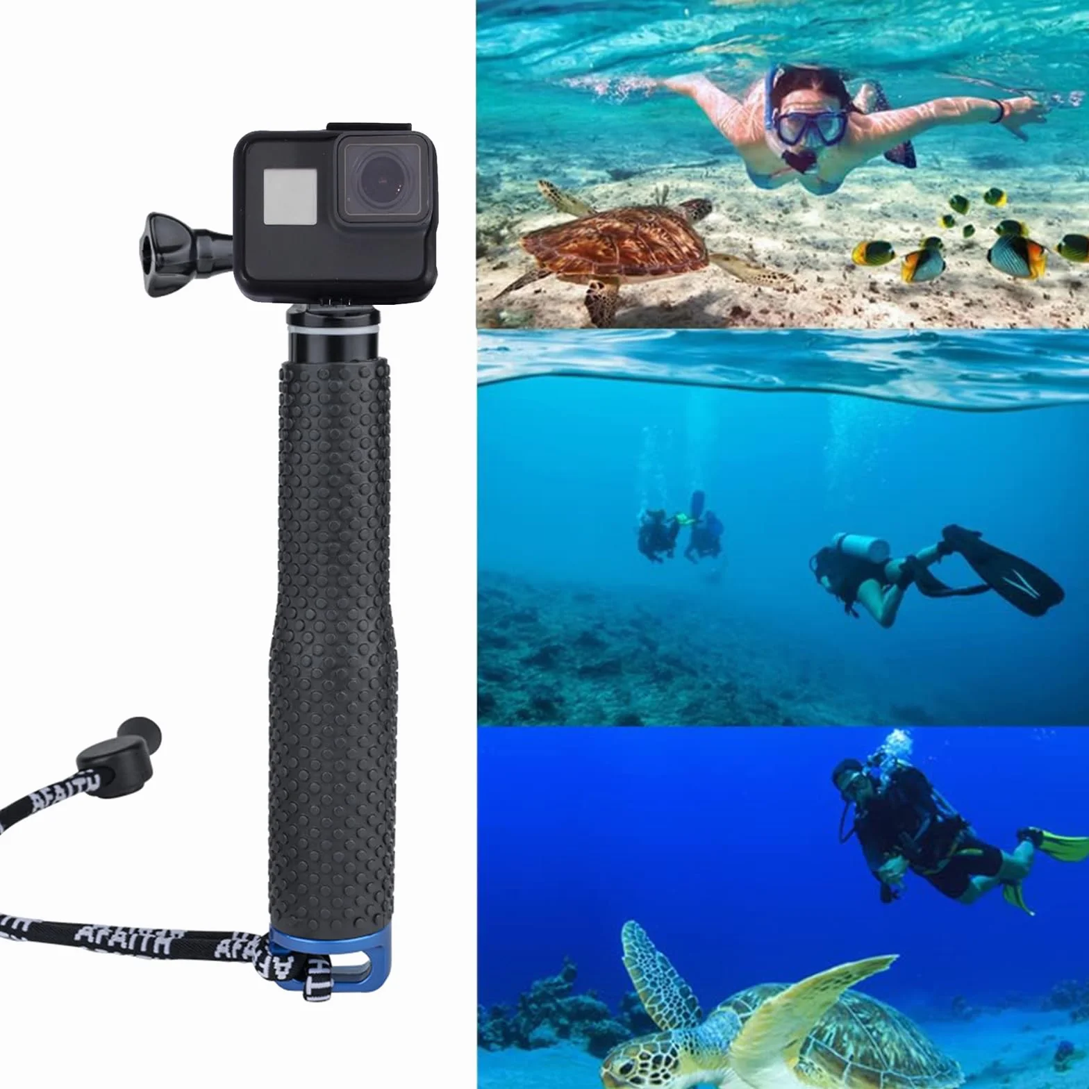 93 cm, wodoszczelny, wysuwany kijek do selfie, drążek, uchwyt, statyw jednonożny, regulowany aluminiowy statyw monopodowy, do wszystkich kamer GoPro itp. Kiuiom