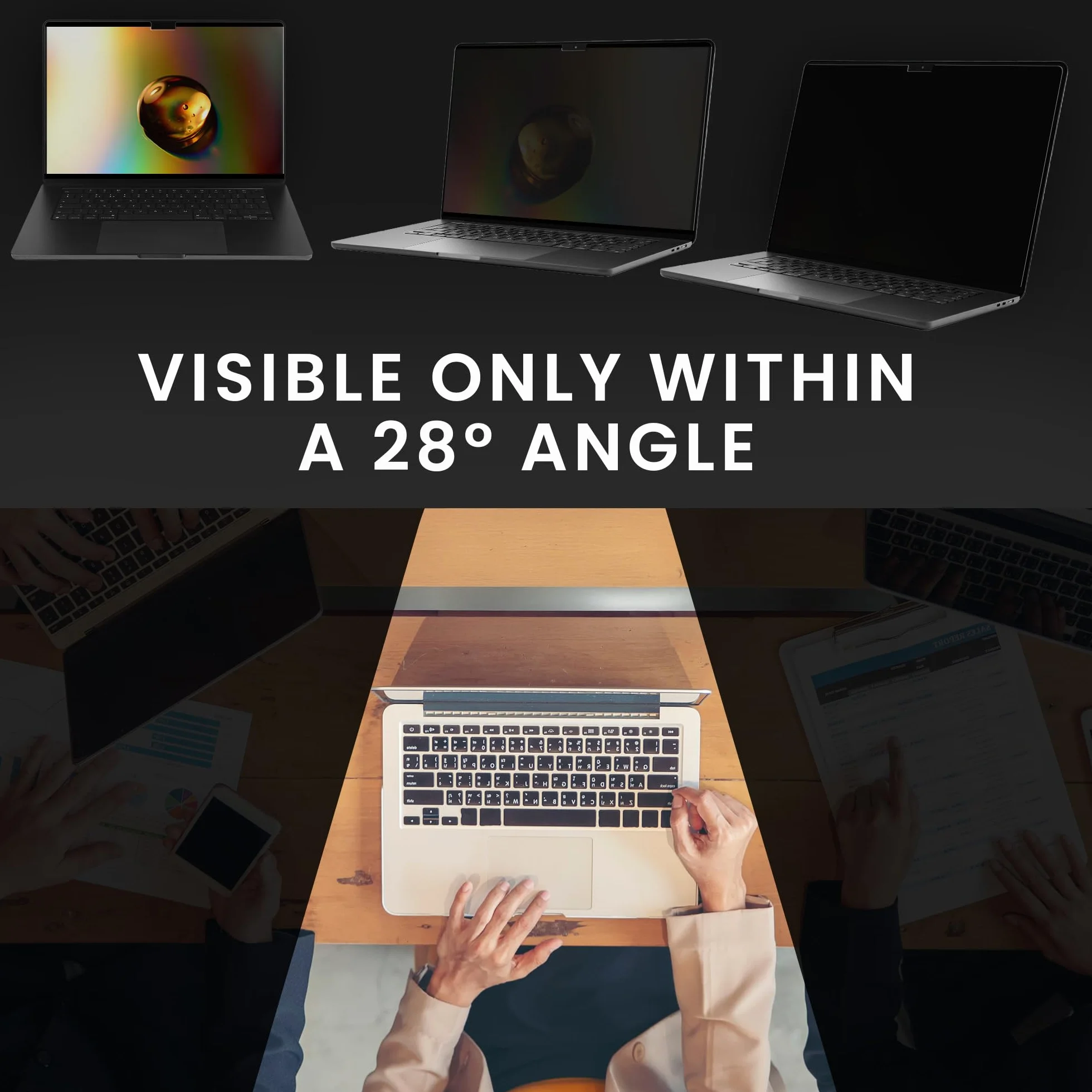 kwmobile Osłona prywatności na laptopa Apple MacBook Air 33.8 cm M1 A2337 A2179, magnetyczna osłona ekranu komputera, ochraniacz monitora laptopa, antyodblaskowa blokada niebieskiego światła