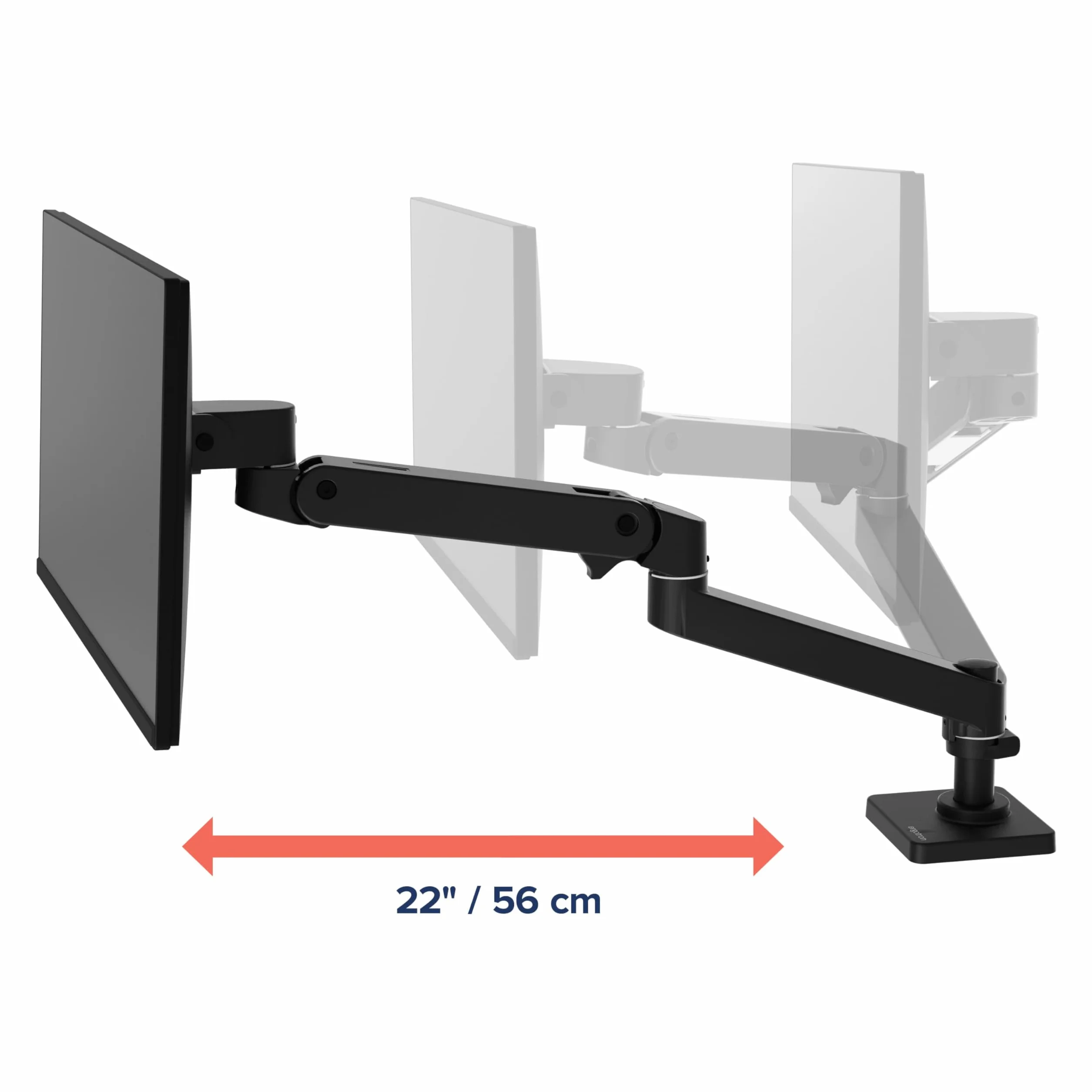 Ergotron Ulepszone ramię monitora LX Pro Premium, uchwyt na biurko z jednym monitorem - pasuje do płaskich, zakrzywionych ultrawide monitorów komputerowych o przekątnej do 34 cali, od 4 do 10 kg, VESA