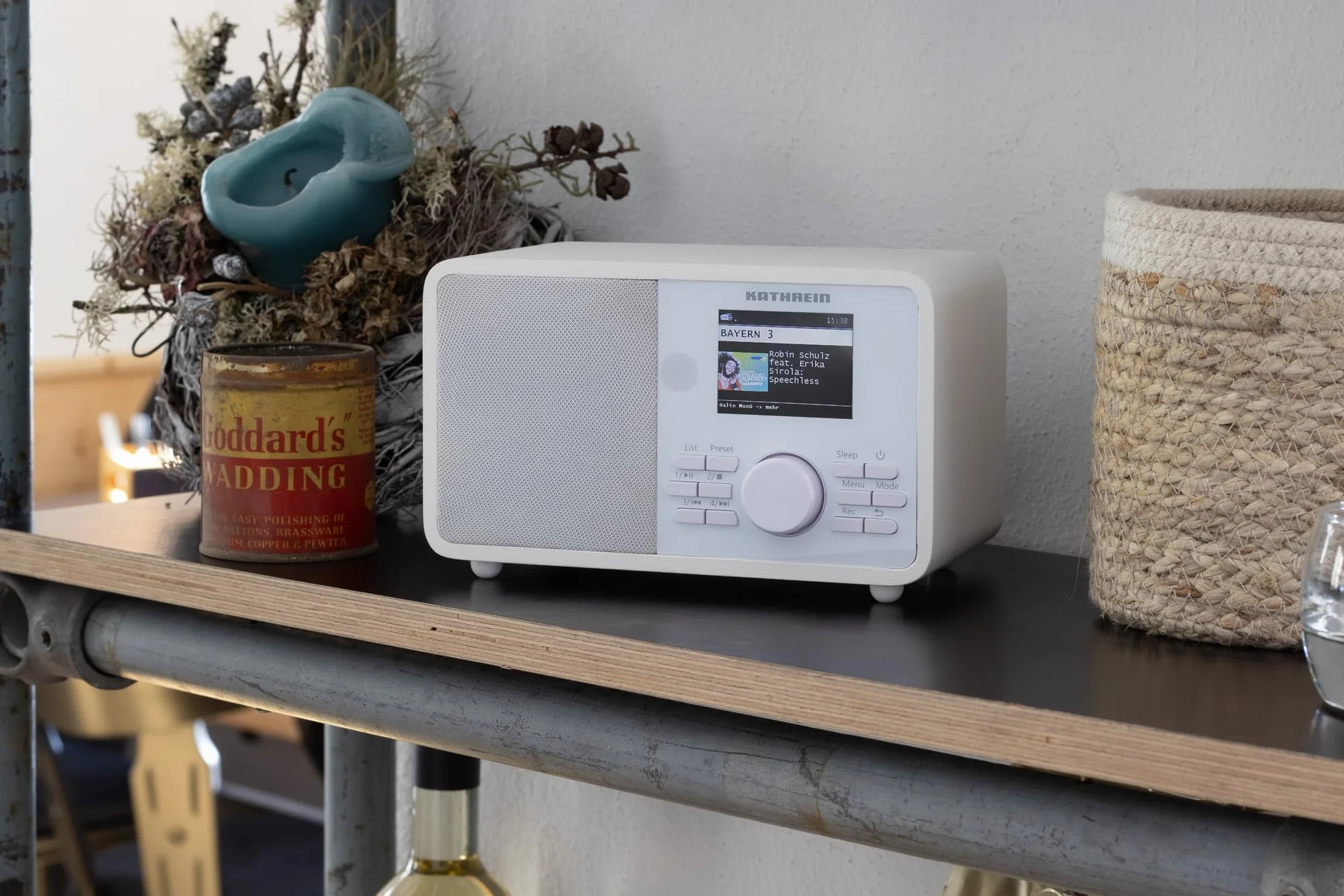 KATHREIN Dab+ Link M11 - Dab+/Internet Radio (Mono, 15 W, strumieniowe przesyłanie audio Bluetooth i funkcja nadawania, usługi przesyłania strumieniowego, takie jak Deezer, Tidal itp., nagrywanie