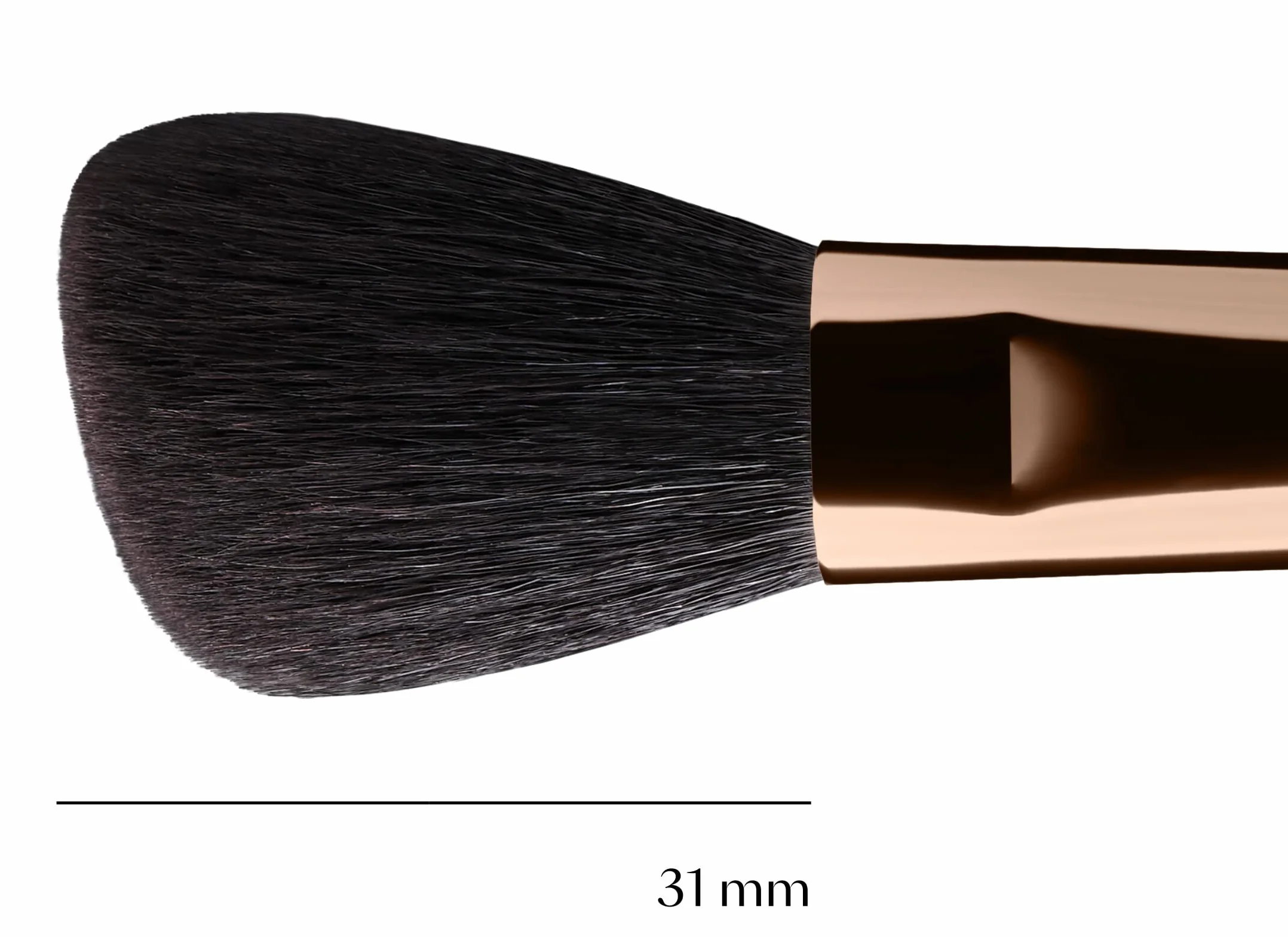 J121 ścięty pędzel do różu/bronzera. Handmade.