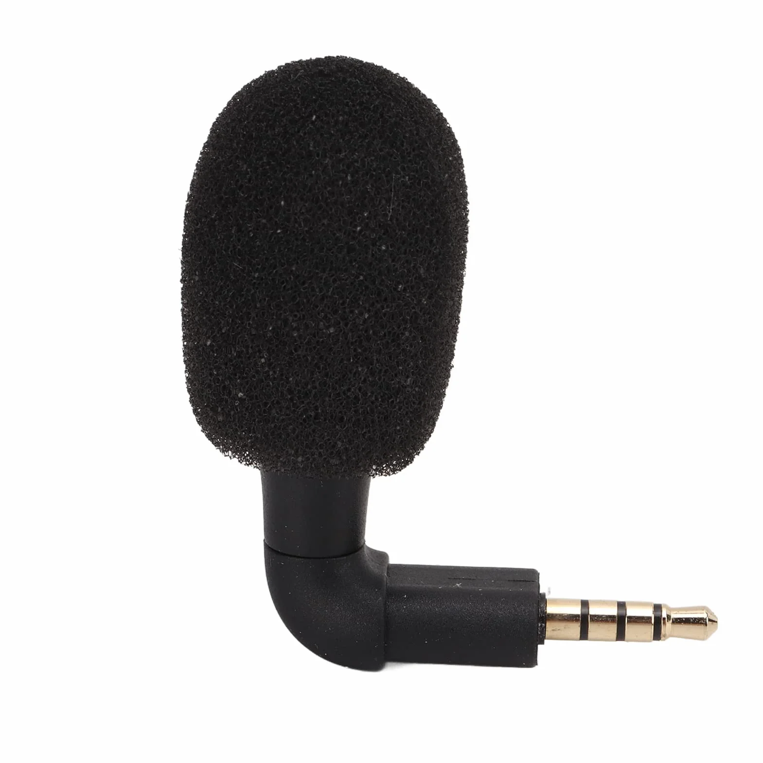 Akozon Mini wielokierunkowy mikrofon pojemnościowy elastyczny, gniazdo 3,5 mm, regulowane radio przestrzenne 360°, przenośny mikrofon audio do smartfona